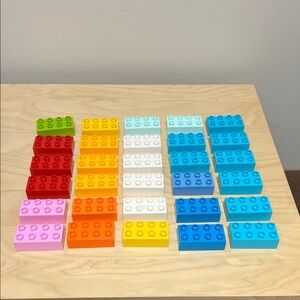 Lego Duplo Bulk Lot - 30 pieces of 4x2 blocks in various colors